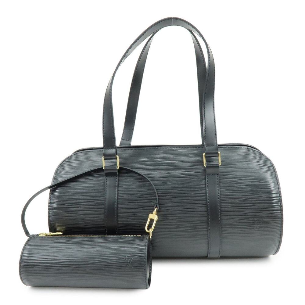 Louis Vuitton Epi Soufflot Shoulder Bag Black